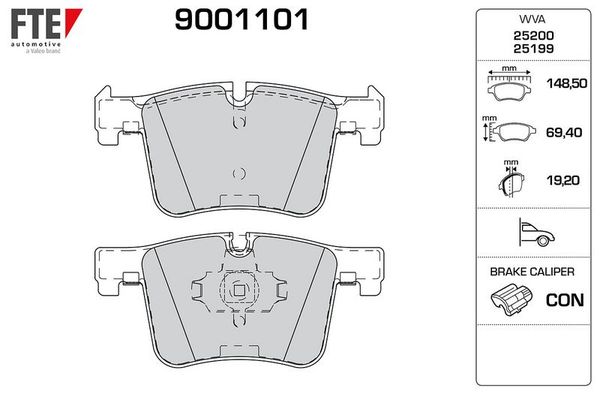 Fren Disk Balata Ön BMW 1 Serisi 5 Kapı (F20)(2011->)  FTE 9001101