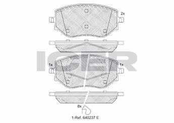 Fren Disk Balata Ön CARRINGO 55087  410608885R D106000Q1J 410602752R 410605618R 410604637R D1060-00Q1J 41 06 088 85R