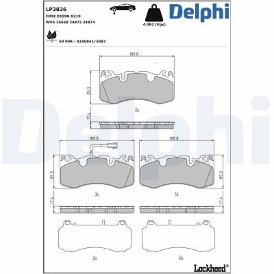 Fren Disk Balata Ön DELPHI LP3836