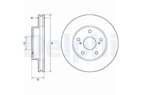 Fren Disk Ayna Ön Sağ ve Sol Toyota Hilux (KUN)(2005->)  DELPHI BG4758C