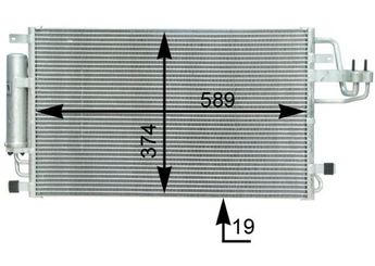 Klima Radyatörü  MAHLE AC 399 000S  976061F000 976062E000 976062E100