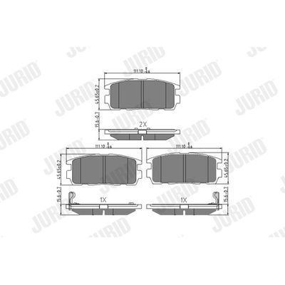 Fren Disk Balata Arka Opel Antara (2006->)  JURID 573386J