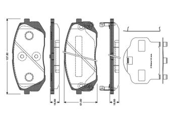 Fren Disk Balata Ön BOSCH 0 986 TB3 124  58101D7A00 581012SA50 58101 2SA50 581011DE00 58101 1DE00
