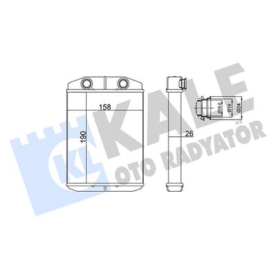 Kalorifer Radyatörü  Fiat 500 (312) Limousine (01.2022->)  KALE 355230