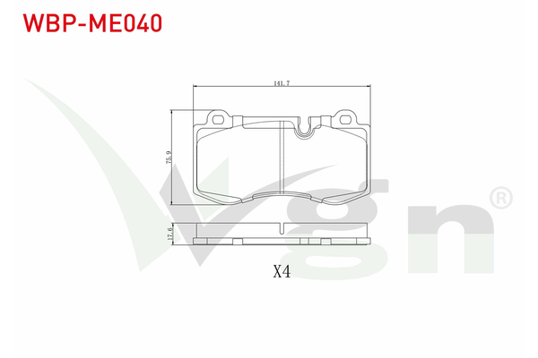 Fren Disk Balata Ön WGN WBP-ME040