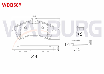 Fren Disk Balata Arka WALBURG WDB589  