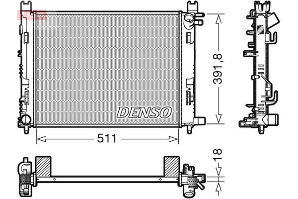 Su Radyatörü  Renault Clio IV Sport Tourer (2013->)  DENSO DRM37002