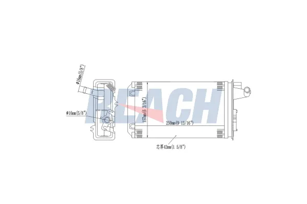 Kalorifer Radyatörü  Fiat Tempra (159) 4 Kapı (1990->)  MAHER 19065