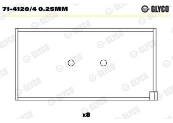 Kol Yatak (0.25)  GLYCO 71-4120/4 0.25mm  