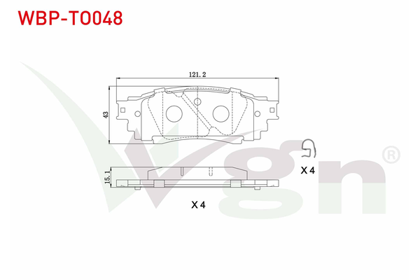 Fren Disk Balata Arka WGN WBP-TO048