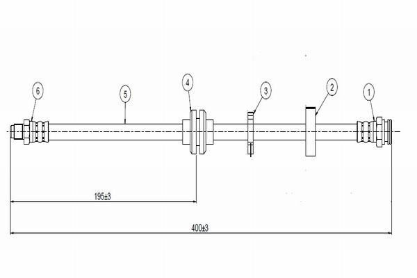 Fren Hortumu Ön Sağ veya Sol Lancia Y (11.1995->)  CAVO C800 507A