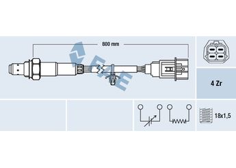Oksijen (Lambda) Sensörü  FAE 77606  226A14L711 226A1-4L711 226A14L712 226A1-4L712 226A14L715 226A1-4L715