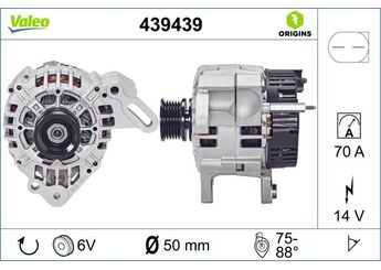 Alternatör  VALEO 439439  37903025G 037903025G 37903025N 037903025N