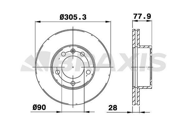 Fren Disk Ayna Ön Sağ ve Sol Opel Movano (1998->)  BRAXIS AD0119