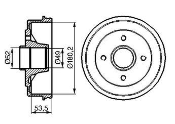 Kampana Arka Sağ veya Sol BOSCH 0 986 477 117  4351165D10 4351167D01
