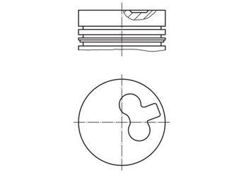 Piston (82.50MM-0.50)  MAHLE 011 29 01  112901 624209 0624209 624 209 90349790 903 497 90