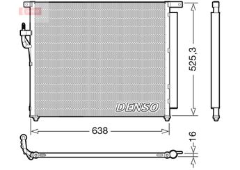 Klima Radyatörü  DENSO DCN10049  AB3919710AB 5264360 UC9M61480 5139233 AB3919710AA UC9M61480A