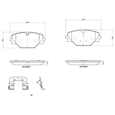 Fren Disk Balata Arka BREMBO P 44 032
