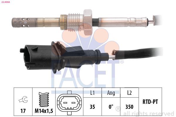 Egzoz Sıcaklık Sensörü  Opel Astra H S.Wagon (11.2006->)  SAGEM 33186