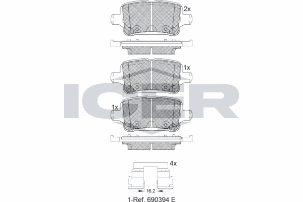 Fren Disk Balata Arka Opel Insignia B Country Tourer (07.2017->)  OTOZONE FDA5004-R