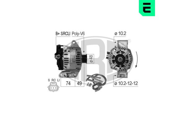 Alternatör  Ford Ka (CCQ)(09.1996->)  ERA 210434