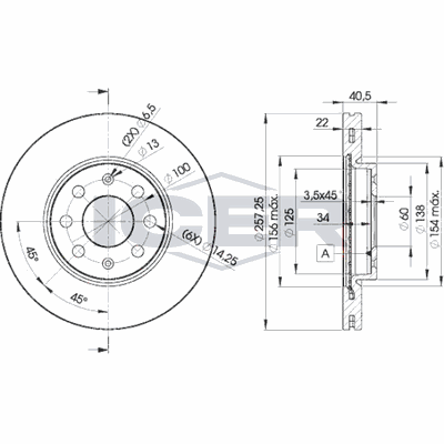 Fren Disk Ayna Ön Sağ ve Sol Opel Corsa E (2014->)  MGA 50106