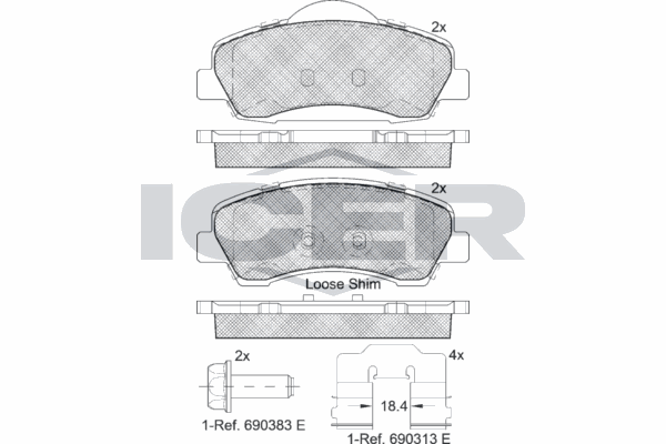 Fren Disk Balata Ön Citroen C4 Cactus (2014) / C4 Cactus Makyajlı (2018)  CARRINGO 55046