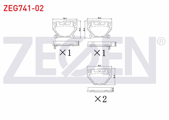 Fren Disk Balata Arka ZEGEN ZEG741-02   446620090 446652010 446652020 0446620090 0446652010 0446652020 446652030 0446652030 446652040 0446652040 446652050 0446652050 446652060 0446652060 04466-20090 04466-52010 04466-52030 04466-52040 04466-52050 4466YZZD5 04466YZZD5