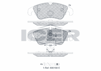 Fren Disk Balata Ön AYD 60309B  9M512K021BF 1567730 9M512K021BA 1551486 1 551 486 1 567 730 1577447 1 577 447 1675380 1 675 380 1705930 1 705 930 1721654 1 721 654 1761090 1 761 090 9M512K021AA 9M51-2K021-AA 9M51-2K021-BA 9M512K021BB 9M51-2K021-BB 9M512K021BC 9M51-2K021-BC 9M512K021BD 9M51-2K021-BD 9M512K021BE 9M51-2K021-BE 9M51-2K021-BF