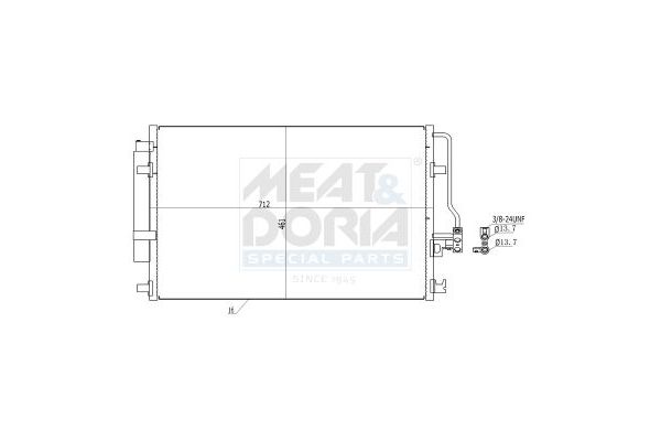 Klima Radyatörü  Volkswagen Crafter Kamyonet (2F)(03.2006->2017)  VEKA 43-4421