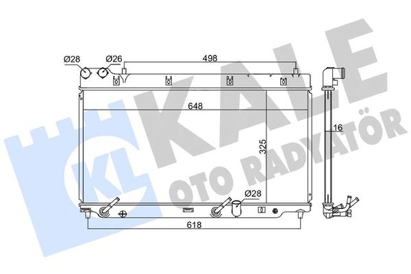 Su Radyatörü  Honda Jazz (GD1/5)(01.2002->)  KALE 349800