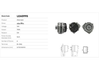 Alternatör  LUCAS ELEKTRIK LEA0995  LEA0995 10464476