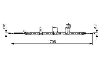 El Fren Teli Arka Sağ BOSCH 1 987 482 339  36530JD00A