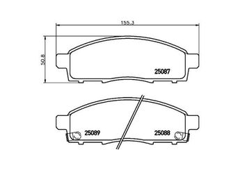 Fren Disk Balata Ön MAGNETI MARELLI 363700456102  5581057K00 MQ704260 AY040NS141 AY040NS158 D10603LT0B D1060JX00C D1060JX50B D1060JX00B