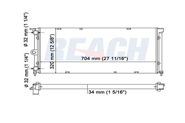 Su Radyatörü  Volkswagen Santana (327)(08.1981->1984)  KALE 2030152AL