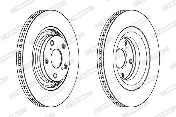 Fren Disk Ayna Ön Sağ ve Sol Toyota Avensis (T27)(2015->)  FERODO DDF1754C