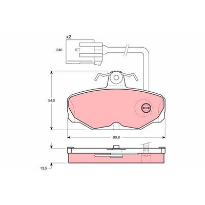 Fren Disk Balata Arka Ford Scorpio 4/5 Kapı/S.Wagon (1992->)  TRW GDB1035