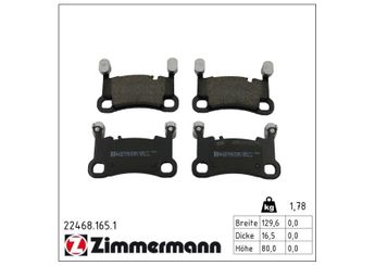 Fren Disk Balata Arka ZIMMERMANN 22468.165.1  9Y0698451H 9Y0698451K 9Y0698451P 9Y0698451 9Y0 698 451 9Y0698451AC 9Y0 698 451 AC 9Y0 698 451 H 9Y0 698 451 K 9Y0698451M 9Y0 698 451 M 9Y0 698 451 P