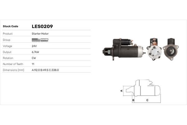 Marş Dinamosu  LUCAS ELEKTRIK LES0209