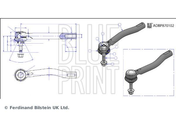 Rot Başı Sol Nissan Leaf (ZE0)(01.2012->)  BLUE PRINT ADBP870102