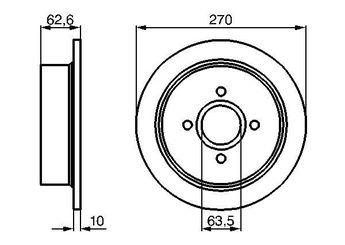 Fren Disk Ayna Arka Sağ ve Sol BOSCH 0 986 478 672  5025951 6691106 91AX2A315AC