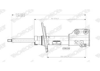 Amortisör Ön Sol OPEL ORJINAL 9837410780  9837410780 9831167880 9831168380 9831169380 9831176180 9831177080 9836033880 9837413780