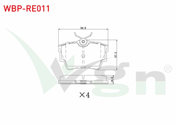 Fren Disk Balata Arka WGN WBP-RE011  