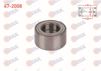 Teker Rulmanı Ön Sağ veya Sol VEKA 47-2008  44300 44300SCAE51 44300-SCA-E51