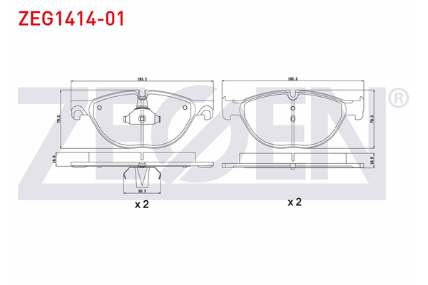 Fren Disk Balata Ön BMW 6 Serisi Gran Coupe (F06)(2012->)  ZEGEN ZEG1414-01