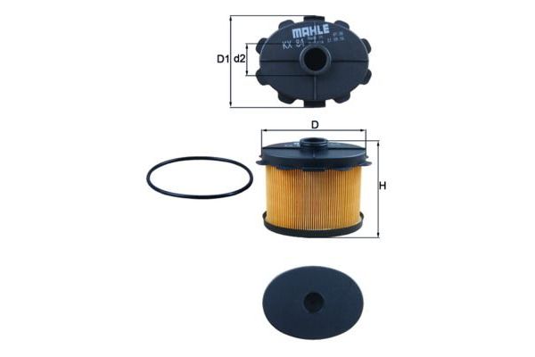 Yakıt Filtresi  Toyota Corolla (E11)(2000->)  MAHLE KX 84D