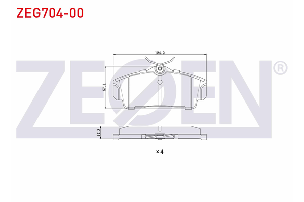 Fren Disk Balata Ön Nissan Primera 4/5 Kapı (P11)(06.1999->)  ZEGEN ZEG704-00