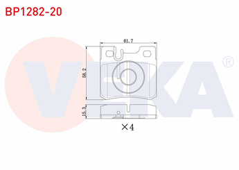 Fren Disk Balata Arka VEKA BP1282-20  