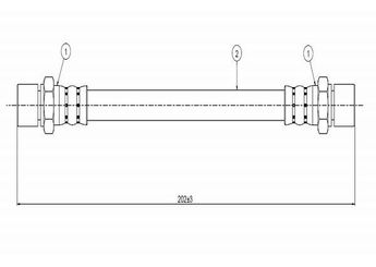 Fren Hortumu Arka Sağ veya Sol CAVO C800 278A  25531GA140