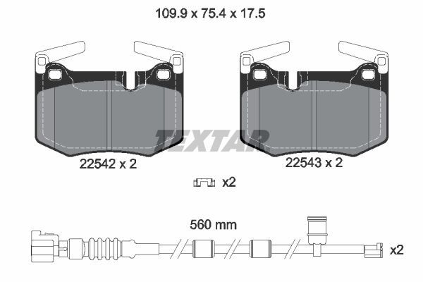 Fren Disk Balata Ön Lexus RC (2014->)  TEXTAR 2254201